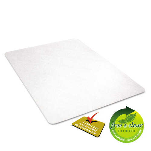 DEFCM21442F - deflecto - EconoMat All Day Use Chair Mat for Hard Floors, 46 x 60, Rectangular, Clear