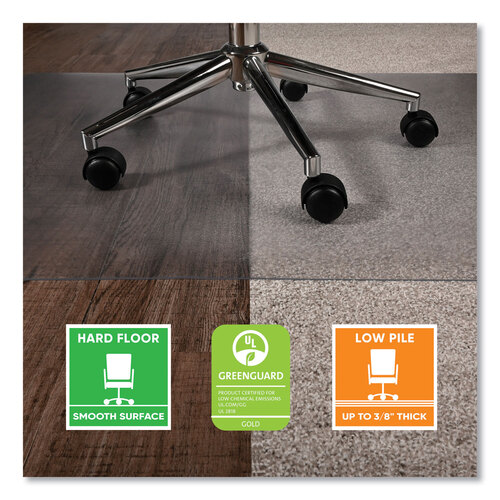 DEFCM23140SPR6C - deflecto - SuperGrip Chair Mat, Rectangular, 48 x 26, Clear, Ships Rolled