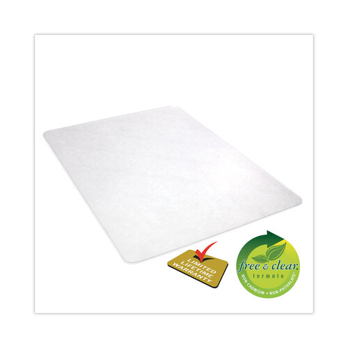 DEFCM2E242AM - deflecto - Antimicrobial Chair Mat, Rectangular, 45 x 53, Clear