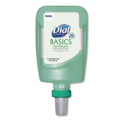 DIA16714EA - Dial Professional - Basics Hypoallergenic Foaming Hand Wash Refill for FIT Manual Dispenser, Honeysuckle, 1.2 L, 1/Each