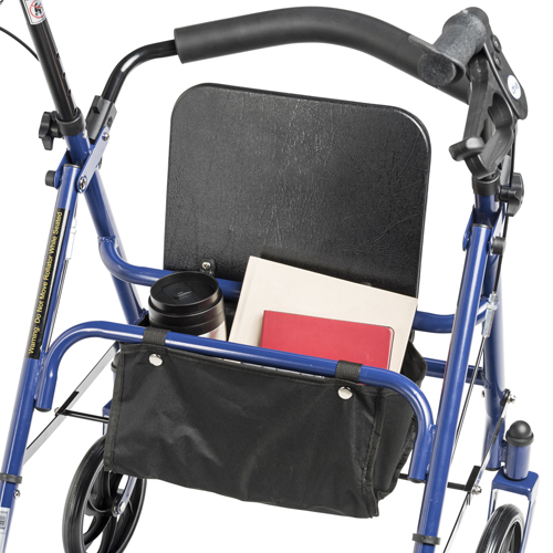 DRV10257BL-1 - Drive Medical - Durable 4 Wheel Rollator, 7.5" Casters, Fold Up Removable Back Support