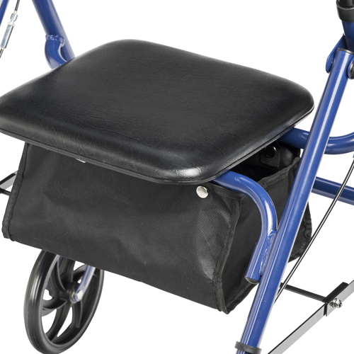 DRV10257BL-1 - Drive Medical - Durable 4 Wheel Rollator, 7.5" Casters, Fold Up Removable Back Support