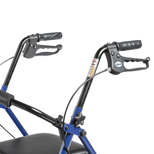 DRV10257BL-1 - Drive Medical - Durable 4 Wheel Rollator, 7.5" Casters, Fold Up Removable Back Support