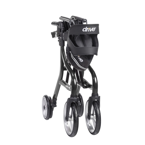 DRV102662BK-H - Drive Medical - Nitro Sprint Rollator Rolling Walker, Hemi Height, Black