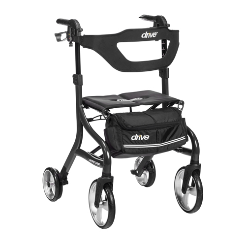 DRV102662BK-T - Drive Medical - Nitro Sprint Rollator Rolling Walker, Tall, Black