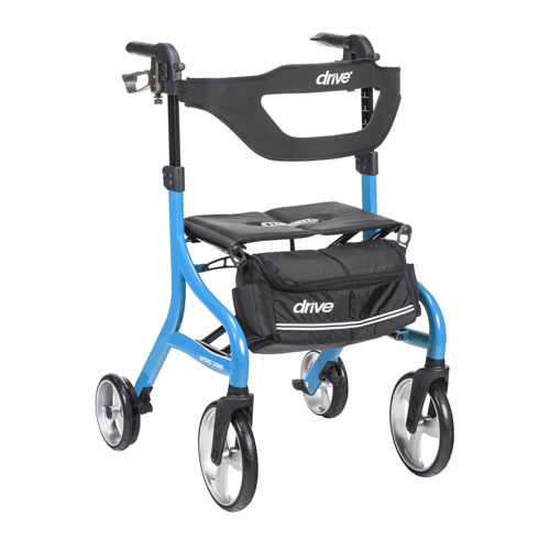 DRV102662BL-T - Drive Medical - Nitro Sprint Rollator Rolling Walker, Tall, Blue
