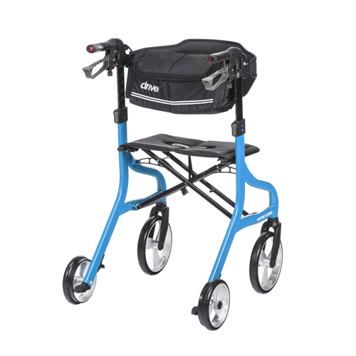 DRV102662BL-T - Drive Medical - Nitro Sprint Rollator Rolling Walker, Tall, Blue