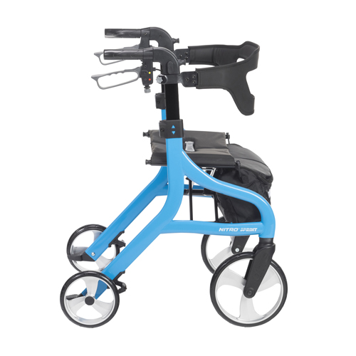 DRV102662BL - Drive Medical - Nitro Sprint Rollator Rolling Walker, Blue