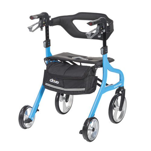 DRV102662BL - Drive Medical - Nitro Sprint Rollator Rolling Walker, Blue
