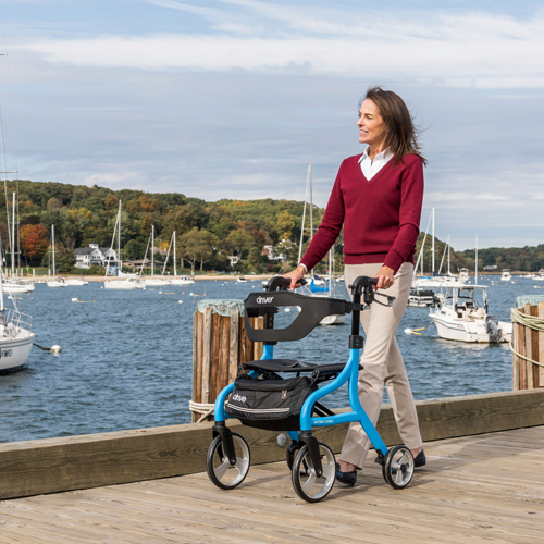 DRV102662BL - Drive Medical - Nitro Sprint Rollator Rolling Walker, Blue