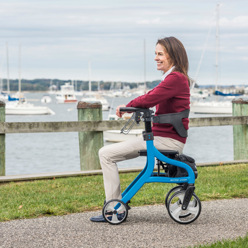 DRV102662BL - Drive Medical - Nitro Sprint Rollator Rolling Walker, Blue
