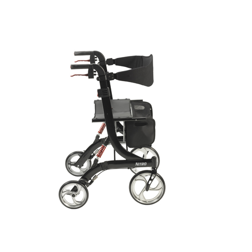BettyMills Nitro Euro Style Walker Rollator, Heavy Duty, Black Drive