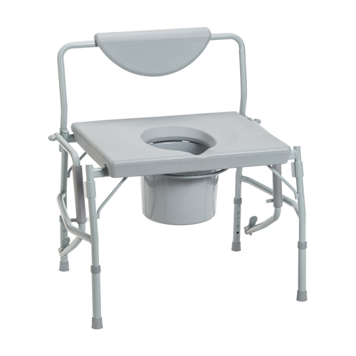 DRV11135-1 - Drive Medical - Bariatric Drop Arm Bedside Commode Chair