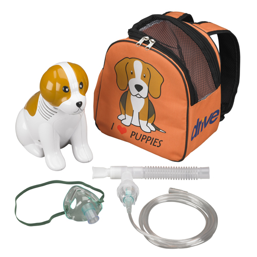 DRV18091-be - Drive Medical - Pediatric Beagle Compressor Nebulizer with Carry Bag, and Disposable and Reusable Neb Kits