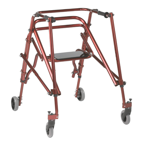 DRVKA4200S-2GCR - Drive Medical - Nimbo 2G Lightweight Posterior Walker with Seat, Large, Castle Red
