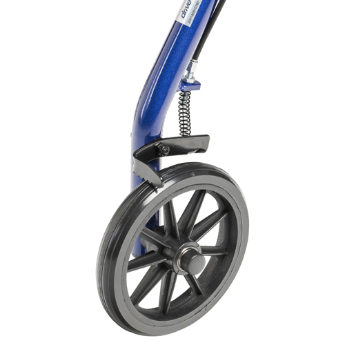 DRVR726BL - Drive Medical - Rollator Rolling Walker with 6" Wheels, Fold Up Removable Back Support and Padded Seat, Blue
