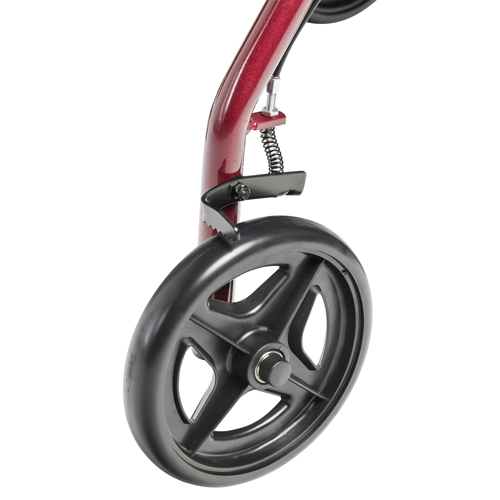 DRVR728RD - Drive Medical - Aluminum Rollator Rolling Walker with Fold Up and Removable Back Support and Padded Seat, Red