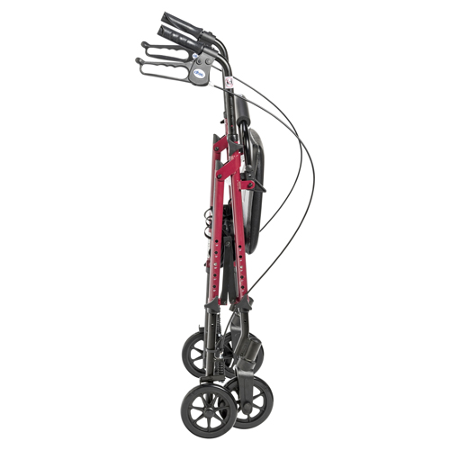 DRVRTL10261RD - Drive Medical - Adjustable Height Rollator Rolling Walker with 6" Wheels, Red