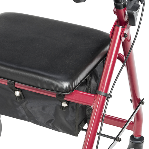 DRVRTL10261RD - Drive Medical - Adjustable Height Rollator Rolling Walker with 6" Wheels, Red