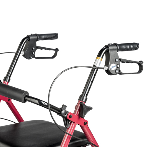 DRVRTL10261RD - Drive Medical - Adjustable Height Rollator Rolling Walker with 6" Wheels, Red