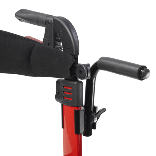 DRVRTL10266DT - Drive Medical - Nitro Duet Dual Function Transport Wheelchair and Rollator Rolling Walker, Red