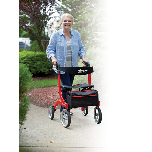 DRVRTL10266WT - Drive Medical - Nitro Euro Style Rollator Rolling Walker, White