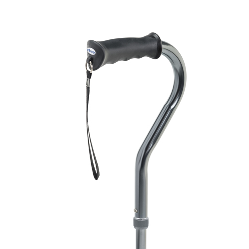 DRVRTL10310FCH - Drive Medical - Folding Quad Cane, Small Base, Charcoal