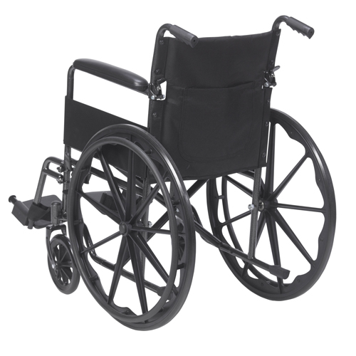 BettyMills Silver Sport 1 Wheelchair with Full Arms and Swing away