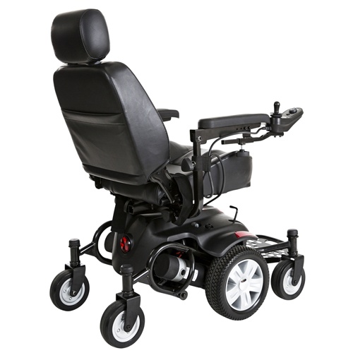 BettyMills Titan AXS MidWheel Power Wheelchair, 18"x18" Captain Seat