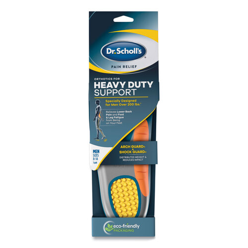 Pain Relief Orthotic Heavy Duty Support Insoles, Men Sizes 8 to 14, Gray/Blue/Orange/Yellow, Pair Pain Relief Orthotic Heavy Duty Support Insoles, Men Sizes 8 to 14, Gray/Blue/Orange/Yellow, Pair