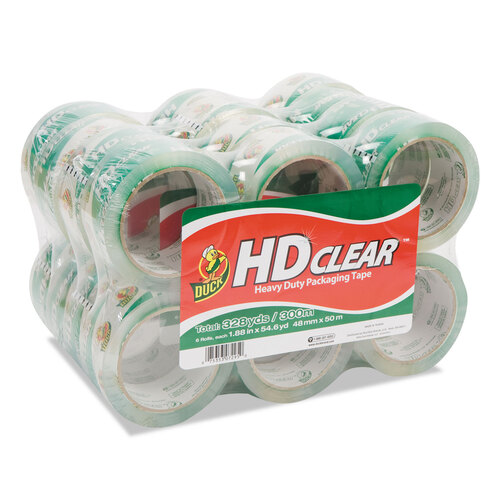 Duck Packing Tape, 1.88 x 60 yds, Clear - 8 pack