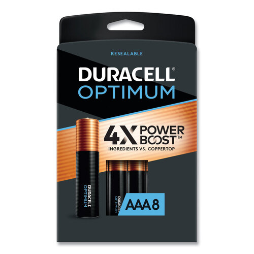 Duracell Optimum Batteries, Alkaline, AAA, 1.5 V - 8 batteries
