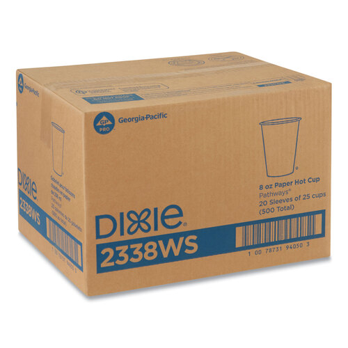DXE2338WSPK - Dixie - Pathways Paper Hot Cups, 8 oz, 25/Pack