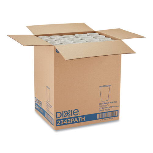 DXE2342PATH - Dixie - Pathways. 12 oz. Paper Hot Cups