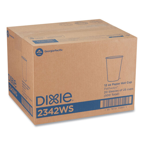 DXE2342WSPK - Dixie - Pathways Paper Hot Cups, 12 oz, 25/Pack