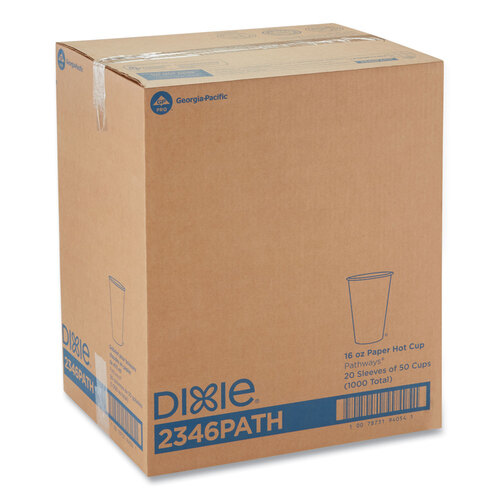 DXE2346PATH - Dixie - Pathways. 16 oz. Paper Hot Cups