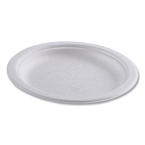 ECOEPP016NFA - Eco-Products - Vanguard Renewable and Compostable Sugarcane Plates, 6&quot; dia, White, 1,000/Carton