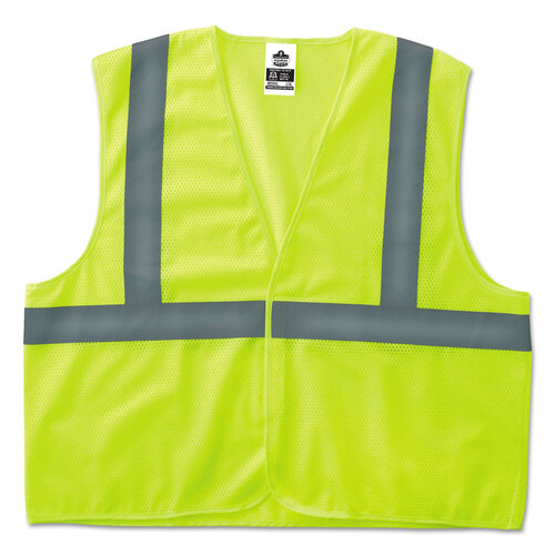 EGO20975 - Ergodyne - GloWear 8205HL Type R Class 2 Super Econo Mesh Safety Vest, Large to X-Large, Lime