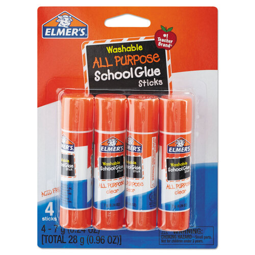 Elmer's School Glue Sticks - 4 pack, 0.24 oz each