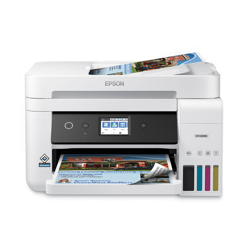 EPSC11CJ60203 - Epson - WorkForce ST-C4100 Supertank Color MFP, Copy/Fax/Print/Scan
