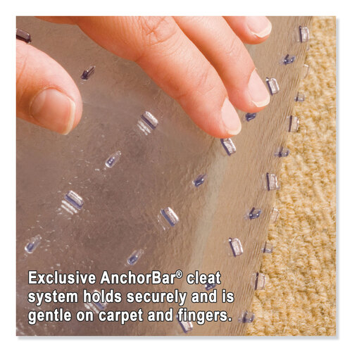 ESR120023 - E.S. Robbins - EverLife Light Use Chair Mat for Flat to Low Pile Carpet, Rectangular with Lip, 36 x 48, Clear