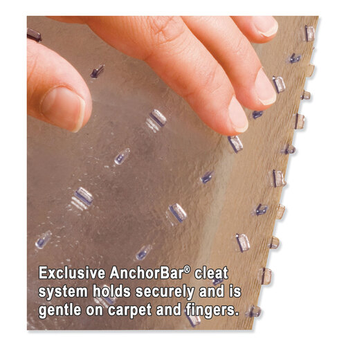 ESR120123 - E.S. Robbins - EverLife Light Use Chair Mat for Flat to Low Pile Carpet, Rectangular with Lip, 45 x 53, Clear