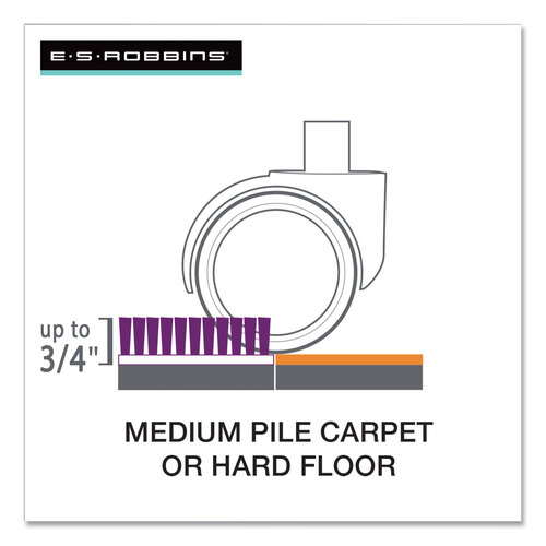 ESR121441 - E.S. Robbins - Floor+Mate, For Hard Floor to Medium Pile Carpet up to 0.75&quot;, 36 x 48, Clear