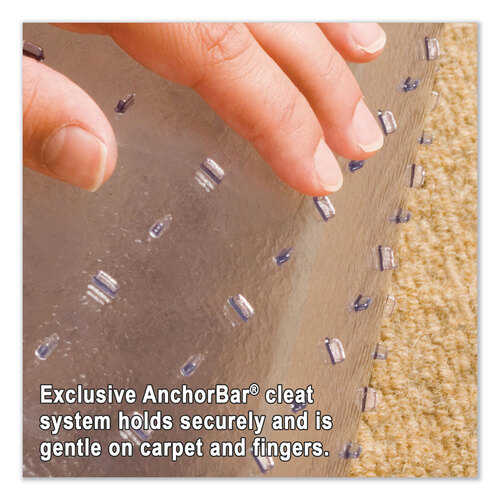 ESR124054 - E.S. Robbins - EverLife Intensive Use Chair Mat for High Pile Carpet, Rectangular with Lip, 36 x 48, Clear