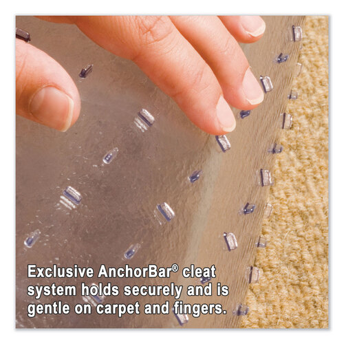 ESR128173 - E.S. Robbins - EverLife Moderate Use Chair Mat for Low Pile Carpet, Rectangular with Lip, 45 x 53, Clear