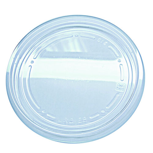 FABLRD - FABRI-KAL - Recycleware Round Deli Container Lids, Flat Plug Fit, Clear, Plastic, 500/Carton