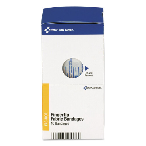 FAOFAE3006 - First Aid Only - Fingertip Bandages, Individually Sterilized, 10/Box