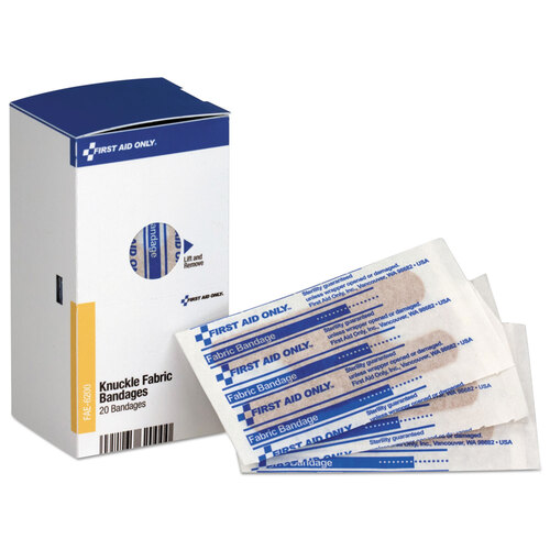 FAOFAE6200 - First Aid Only - Refill for SmartCompliance Gen Business Cabinet, Knuckle Fabric Bandages, 20/Box