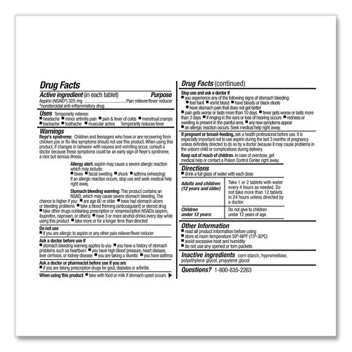 FAOFAE7004 - First Aid Only - SmartCompliance Aspirin Refill, 2/Packet, 10 Packets/Box