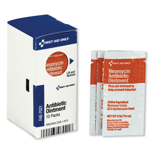 FAOFAE7021 - First Aid Only - Antibiotic Ointment, 10 Packets/Box